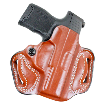 DeSantis Gunhide 086TA8JZ0 Mini SlideOWB Tan Leather Belt Slide Fits Sig P365 Belt 1.75" Wide Right Hand