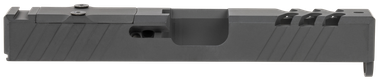 TacFireReplacement Slide9mm Luger Graphite Black Cerakote Stainless Steel with Optics Cut & Slide Ports for Glock 19 Gen3