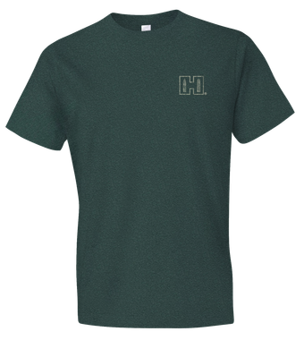 Hornady Gear 31792 Double RockerOlive Heather, Cotton/Polyester/Rayon, Short Sleeve Semi-Fitted, Medium