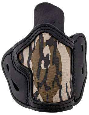 1791 Gunleather MOBH24SSBLR BH2.4S Optic Ready OWB Size 2.4 Mossy Oak/Stealth Black Leather Belt Slide Fits FN 509/Springfield XD-M/HK VP9SK Right Hand