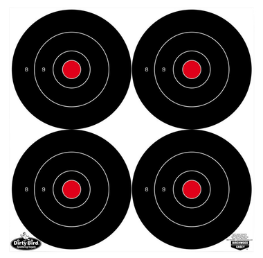 Birchwood Casey 35570 Dirty Bird6" Bullseye Tagboard Hanging Black/White 100 Per Pkg