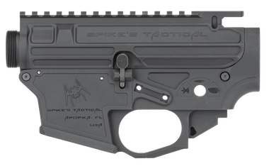 Spikes Tactical STSB920 Upper/Lower SetAR-15 9mm Compatible w/Glock Mags, Black Hardcoat Anodized