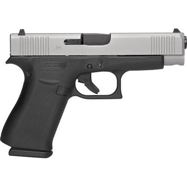 Glock 48 Compact Handgun 9mm Luger 10/rd Magazines (2) 4.17" Barrel Black Frame Silver Slide USA REBUILT