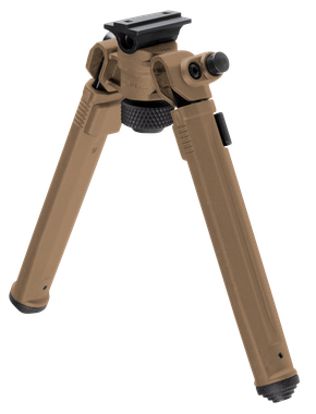 Magpul MAG951-FDE Bipodmade of Aluminum with Flat Dark Earth Finish, ARMS 17S-Style Attachment, 6.80-10.30" Vertical Adjustment & Rubber Feet for AR-Platform