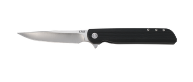 CRKT 3810 LCK +Large 3.62" Folding Drop Point Plain Satin 8Cr13MoV SS Blade/ Black GRN Handle Includes Pocket Clip
