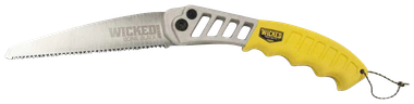 Wicked Tree Gear WTG007 Tough UtilityFolding Saw 7" High Carbon Steel Blade/Yellow Overmold Aluminum Handle