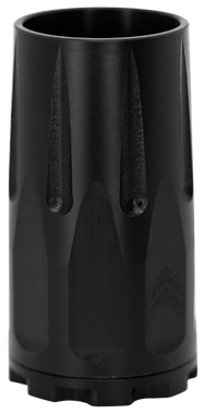 Angstadt Arms AA093LBC01 Blastwave Blast Shield Black Hardcoat Anodized Steel with 2.50" OAL for 9mm Luger 3-Lug Attachments