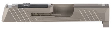 Grey Ghost Precision GGP365GRY1 GGP365 Version 1 Slide Fits Sig P365, Optic Cut Compatible w/Sig RomeoZero & Shield RMS-C, Aggressive Front & Rear Serrations, 17-4 Stainless Steel w/Gray DLC Finish