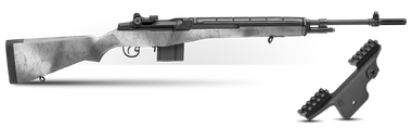 Springfield ArmoryM1A Standard Issue Gear Up Pkg 308 Win/7.62x51mm 10+1 22" Black Carbon Steel Barrel, Black Parkerized Stainless Steel Receiver, Fixed Synthetic Stock