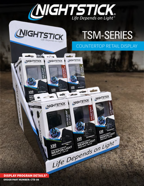 Nightstick CTD08 Counter Display12 TSM Weapon Light w/Green Laser
