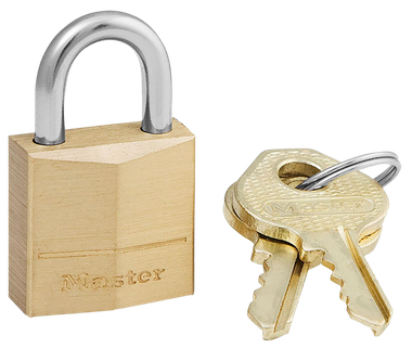 Master Lock 120D PadlockOpen With Key Gold Brass