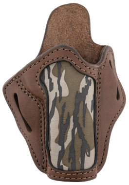 1791 Gunleather MOBH1BRWR BH1 Optic Ready OWB 01 Brown with Mossy Oak Leather Belt Slide Fits 5" 1911