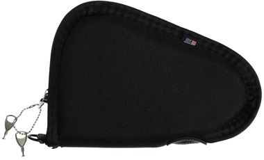 Allen 748 Locking Handgun Case Black Endura, YKK Zippers & Foam Padding Includes 2 Keys 8" L