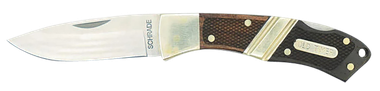 Old Timer 1181069 Mountain Beaver Jr.2.50" Folding Drop Point Plain Mirror Polished 9Cr18MoV SS Blade, Ebony & Rosewood/Nickel Handle