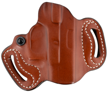 DeSantis Gunhide 086TAE1Z0 Mini SlideOWB Tan Leather Belt Slide Compatible w/Most Glock Belt 1.75" Wide Right Hand