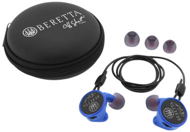 Beretta USA CF081A215605B5 Mini Headset Comfort Plus Silicone Ear Piece 32 dB In The Ear Blue/Black