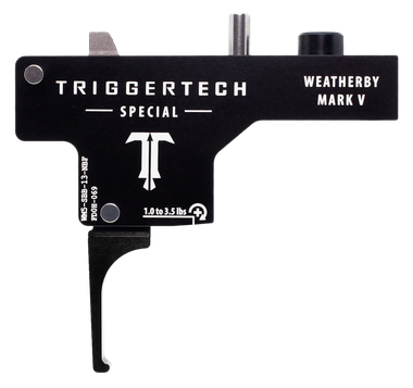 TriggerTech WM5SBB13NBF SpecialSingle-Stage Flat Trigger with 1-3.50 lbs Draw Weight & Black PVD Finish for Weatherby Mark V