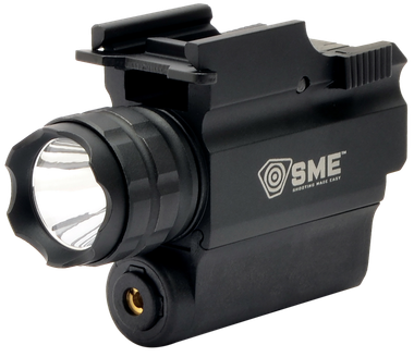 SME SMEWLLP Compact Tactical Handgun LED Light/Laser ComboBlack 250 Lumens White Cree LED Red Laser
