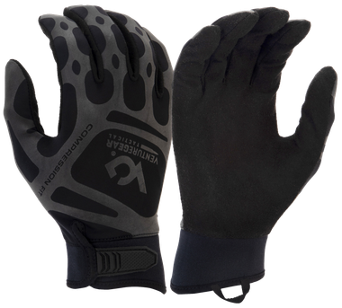 Pyramex VGTG10BM Compression Training Black Synthetic Leather Medium Hook & Loop
