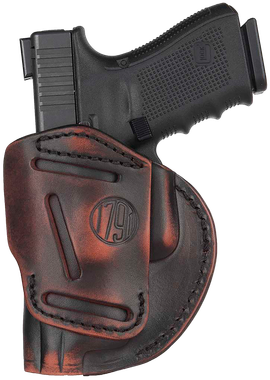 1791 Gunleather 4WH5VTGR 4-WayIWB/OWB Size 05 Vintage Leather Belt Clip Compatible w/Glock 17/Springfield XD/S&W M&P/HK VP9 Right Hand