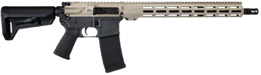 Shark Coast Tactical 300-055-1000-20 Badger5.56 NATO 30+1 16" Black Nitride Threaded Barrel, Gray & Tan Cerakote Picatinny Rail Aluminum Receiver, Magpul SL-K Black Polymer Stock, Black Polymer Grip