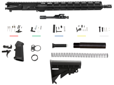 Aim Sports AR5CUB5 Complete Build Kit5.56x45mm NATO 16" Aluminum Black Hard Coat Anodized Receiver for AR-15