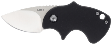 CRKT 7930 OrcaCompact 1.79" Folding Plain Satin D2 Steel Blade, Black GRN Handle