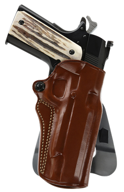 Galco SM2212R Speed Master 2.0 OWB Tan Leather Paddle Fits 1911 Fits 5" Barrel Right Hand