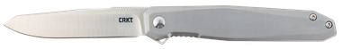 CRKT K230XXP Facet3.37" Folding Sheepsfoot Plain Satin D2 Steel Blade/ Stainless Steel Handle Includes Pocket Clip