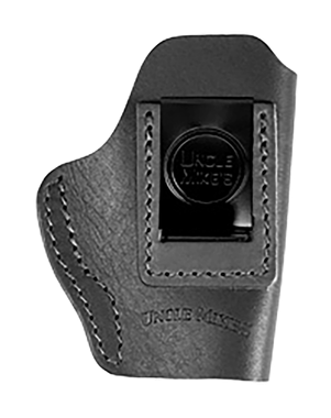 Uncle Mikes-leather(1791) UMIWB1MBLA Inside the WaistbandIWB Size 01 Matte Black Leather Belt Clip Fits Walther PPK Right Hand