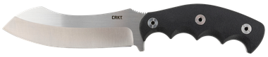 CRKT 2866 Catchall5.51" Fixed Sheepsfoot Plain Brushed Satin 8Cr13MoV SS Blade/Black GRN w/Rubber Overlay Handle Includes Sheath