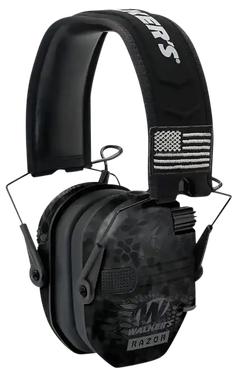 Walker's GWPRSEMPATKPT Razor Patriot Slim Muff 23 dB Over the Head Kryptek Highlander/Black Polymer