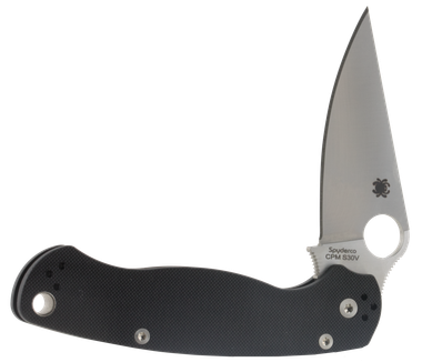 Spyderco C81GP2 Para Military 23.42" Folding Drop Point Plain CPM S45VN SS Blade Black G10 Handle Includes Pocket Clip