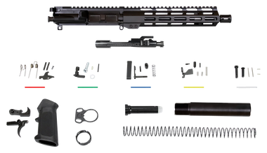 Aim Sports AR5CUB9 Complete Build Kit5.56x45mm NATO 10.50" Black Nitride Barrel 7075-T6 Aluminum Black Anodized Receiver 10" M-LOK Handguard for AR-15