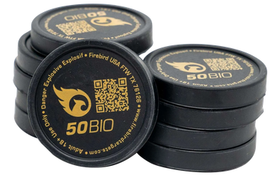Firebird USA 50BIO 50BIOMoving Trajectory/Static White Smoke Universal Firearm 50mm 10 Pk.
