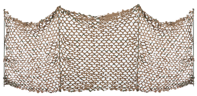 Camo Unlimited Portable Ground Blind Camouflage Netting 3-D Leaf Like Foliage 38"x10' with 4 Collapsible Fiberglass Polls Green/Brown