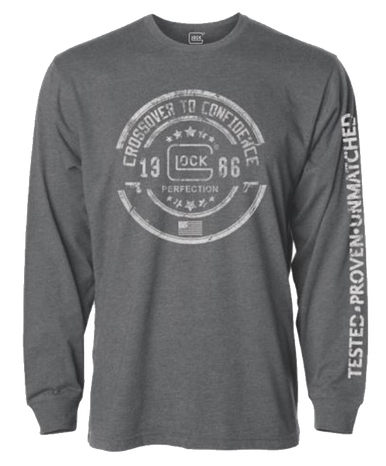 Glock Crossover, Glock Ap95793Crossover Ls Tshirt Grey Sm