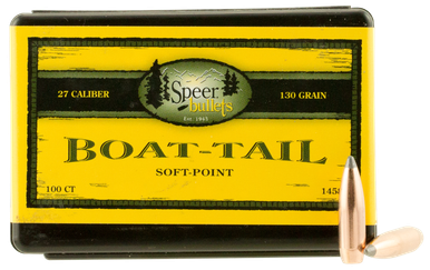 Speer Ammo Boat-tail, Speer 1458 Bull .277 130 Sptzr Bt100