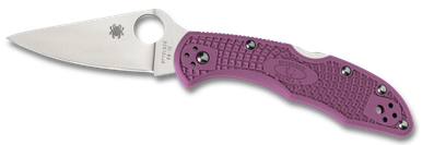 Spyderco Delica 4, Spy C11fpprDelica Flt Grnd Purple Pln