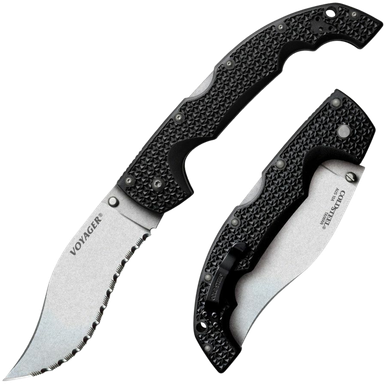 Cold Steel XL Voyager Vaquero Folder 5.5 in Serrated Griv-Ex