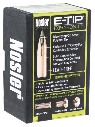 Nosler E-tip, Nos 59180 E-tip308 180 Sptzr50