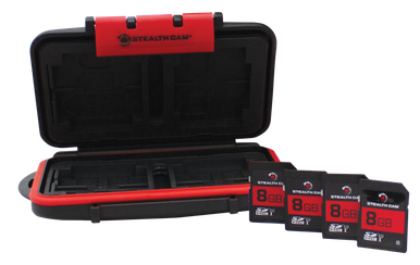 Stealth Cam Memory Card Storage Case w 4x 8GB SD