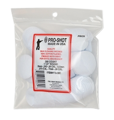 Pro-shot Cleaning Patches, Proshot 11/2-300 6mm-30c 1.5 Patch 300