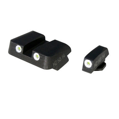 Hi-Viz Nitesight Glock 9mm Front andRear Handgun Set