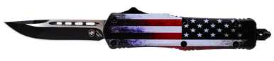 Templar Knife Us Flag, Temp Lus331 Large Us Drop Point 440c Black