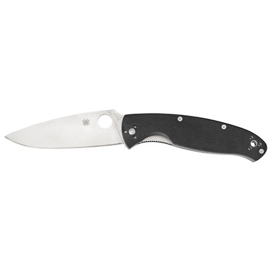 Spyderco Resilience Folder 4.25 in Plain Black G-10 Handle