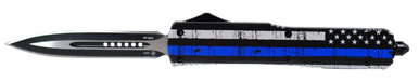 Templar Knife Back The Blue, Temp Mbtb131 Slim Back The Blue Dagger Black