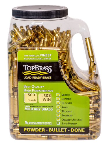 Top Brass Llc Premium Reconditioned, Top Brass 8b308winmy-5c-jUnp Brass 308 500