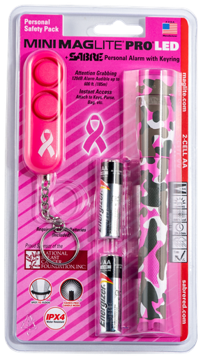 Maglite Mini Pro & Sabre Personal Alarm, Mlt Sp2puf6 Mini Pro And Personal Alarm Pinkcamo