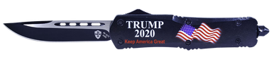 Templar Knife Trump 2020, Temp L20bk331 Large Trump Black Drop Point 440c